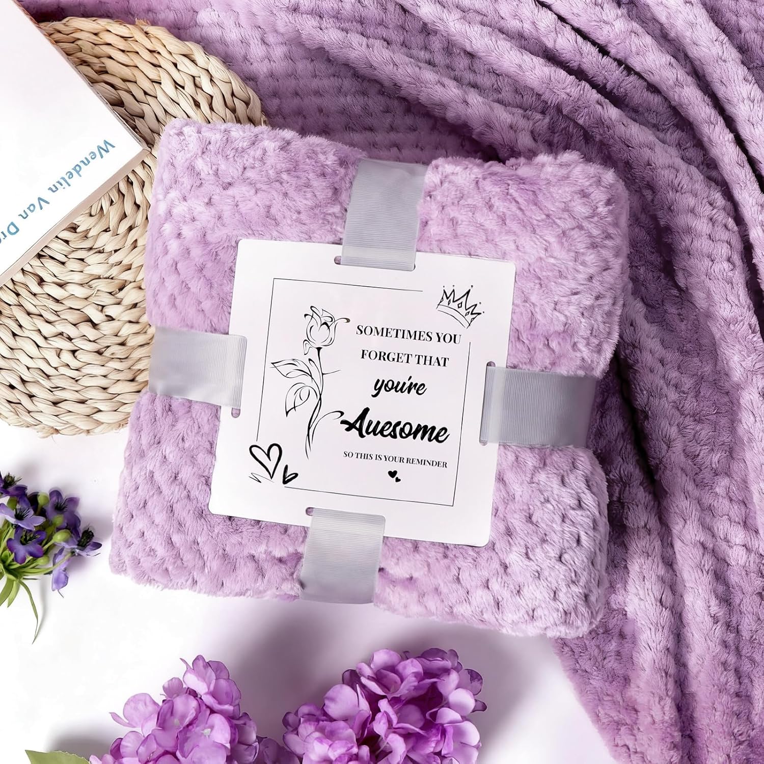 Self Care Spa Gift Basket with Cozy Blanket