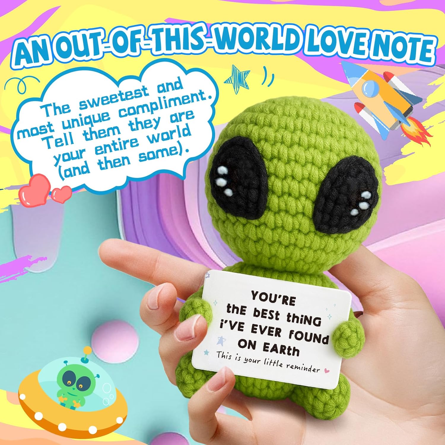 Crochet Alien Keepsake Gift for Couples and Friends