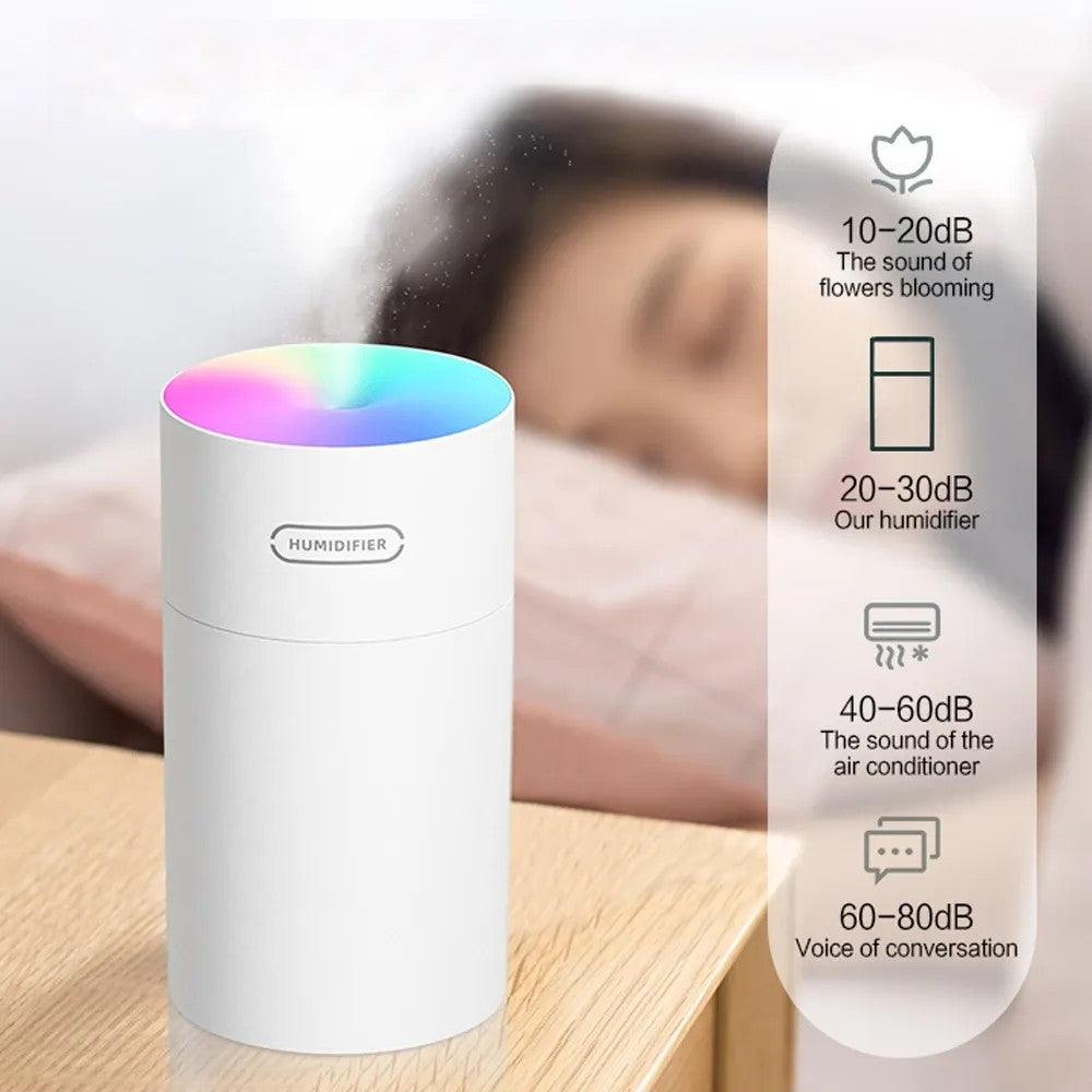 LED Lights Ultrasonic Air Humidifier With Mist And USB Port-Humiii