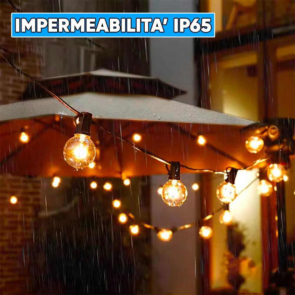 Outdoor Solar String Lights With Panel - Solar Flame Torch