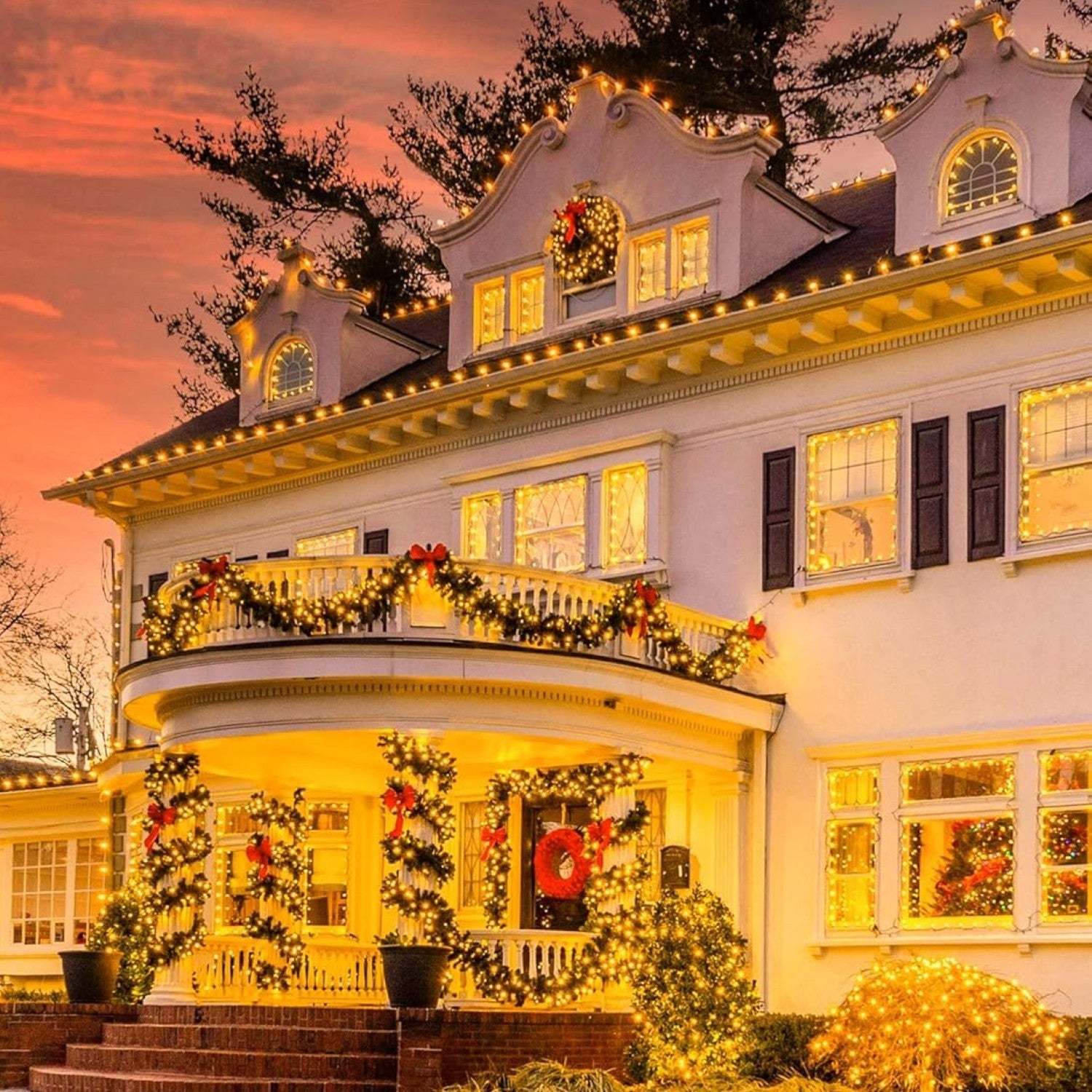 Warm Glow Solar String Lights For Outdoor Use-Humiii