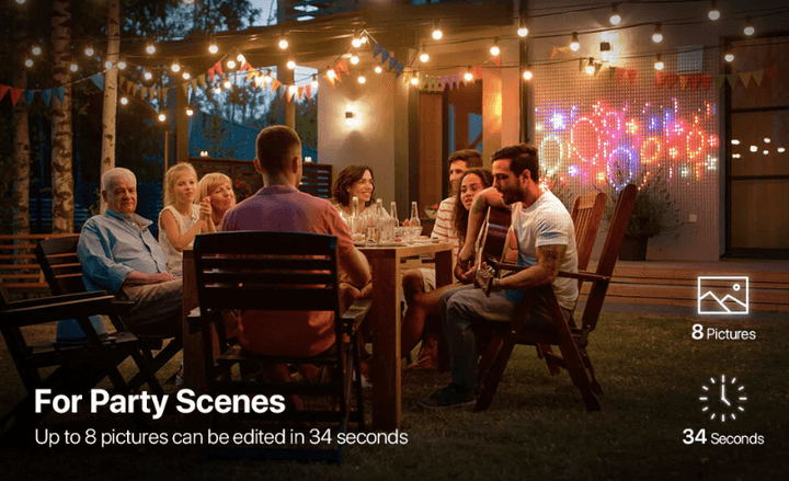 Smart LED Curtain Lights With Music Synchronization - Solar Flame Torch