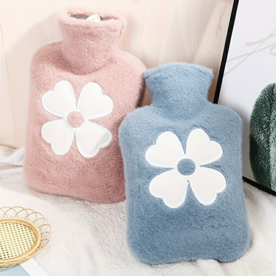 Portable Hot Water Bag With Soft Fleece Cover