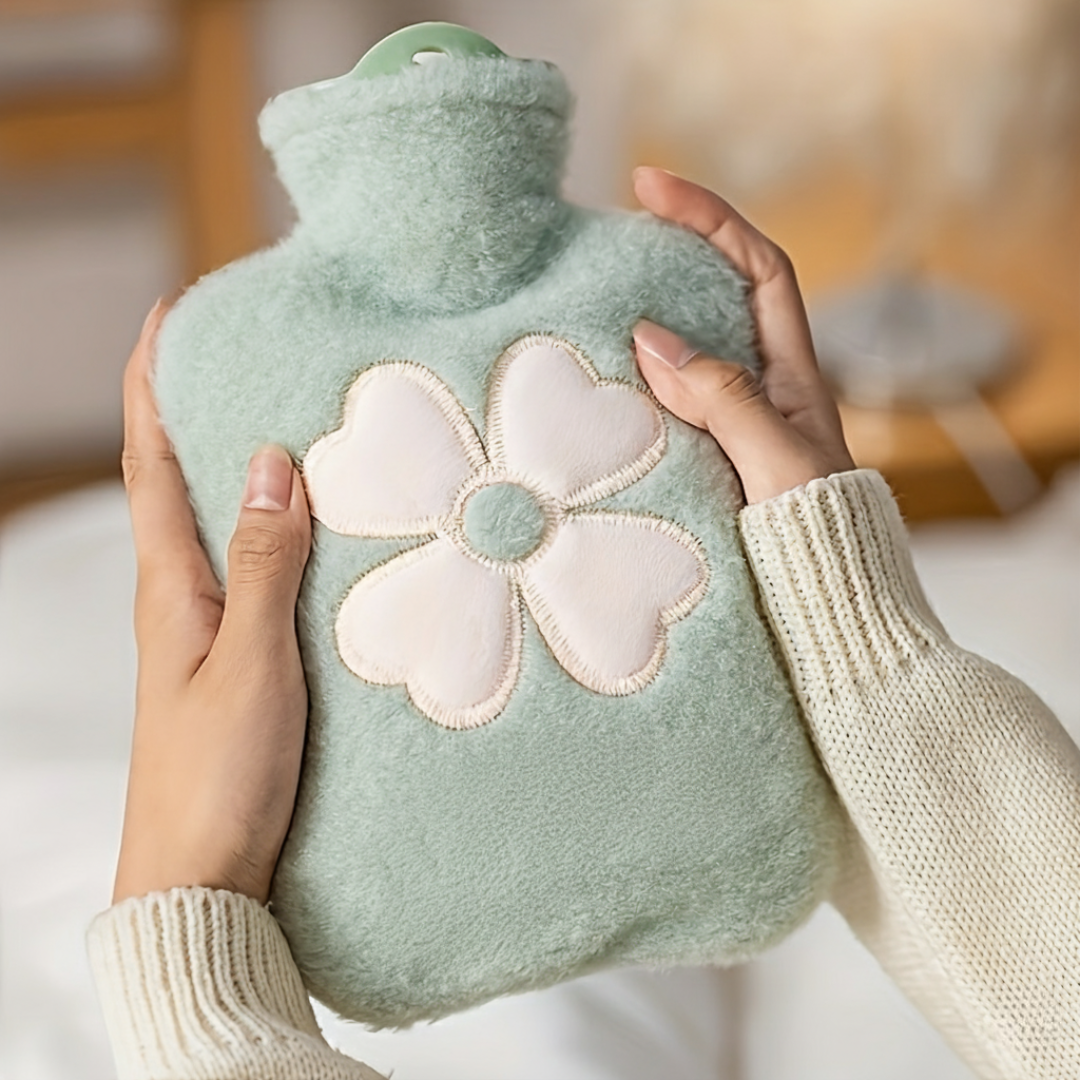 Portable Hot Water Bag With Soft Fleece Cover