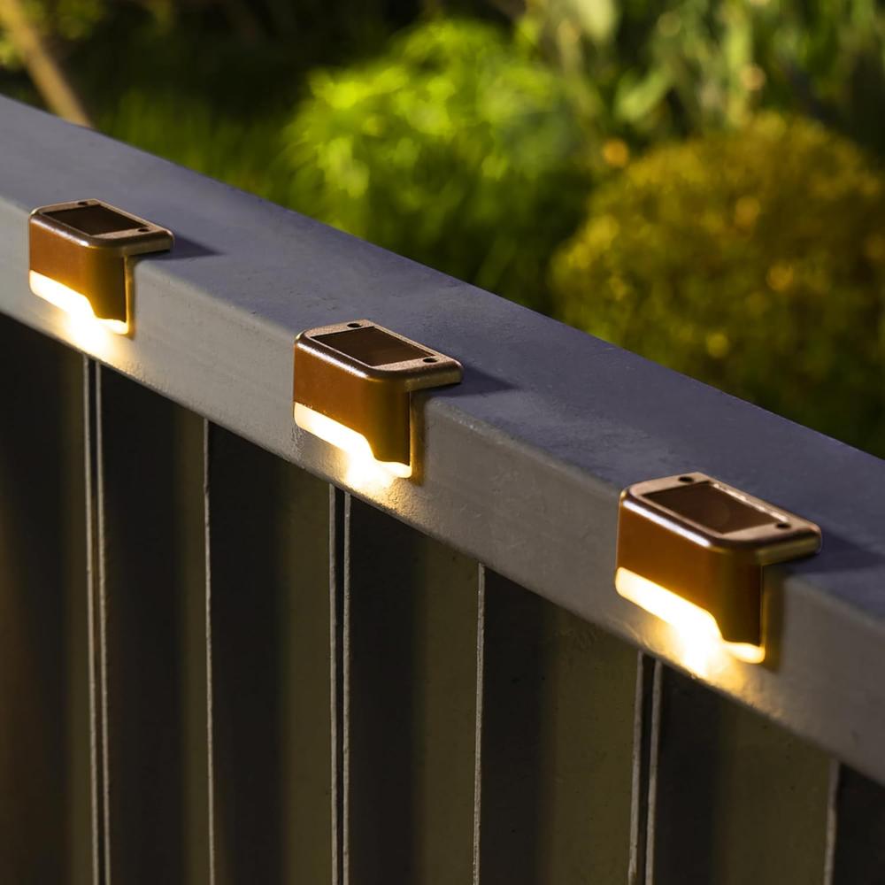 Solar Deck Step Lights Outdoor LED Fence And Stair Illumination-Humiii
