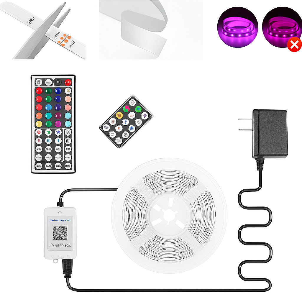 Flexible RGB Light Stripe With Remote And App Control-Humiii