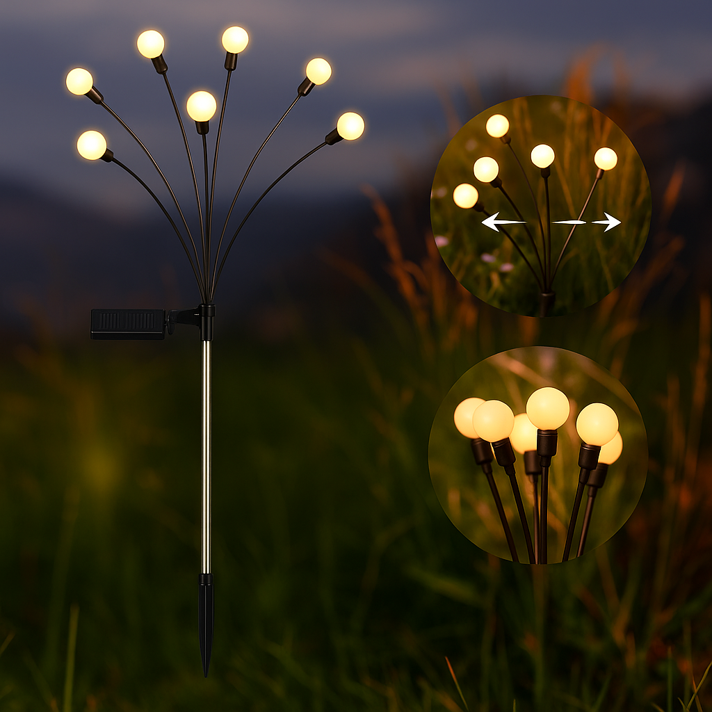 Garden Solar Lights With Soft Firefly Glow-Humiii