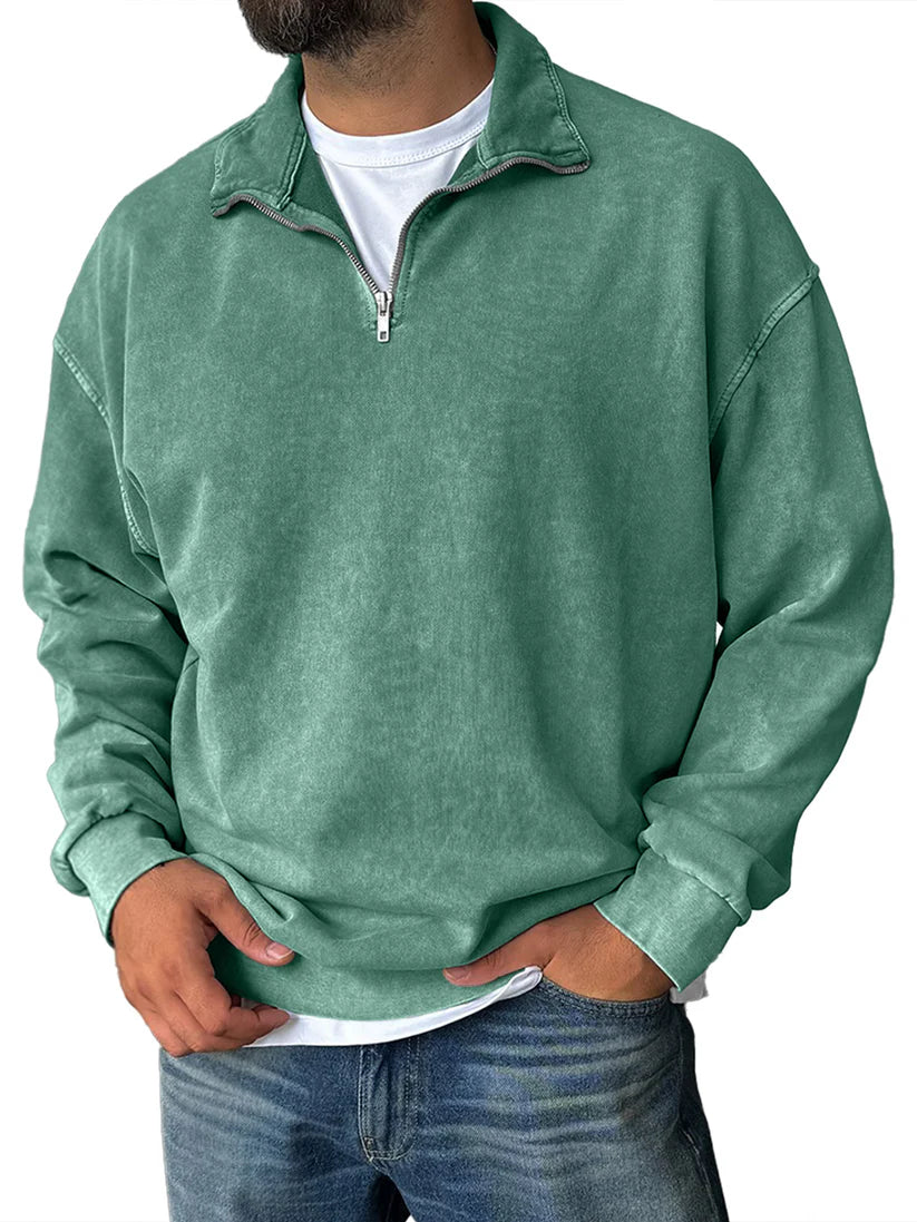 Casual Half Zip Collar Sweatshirt