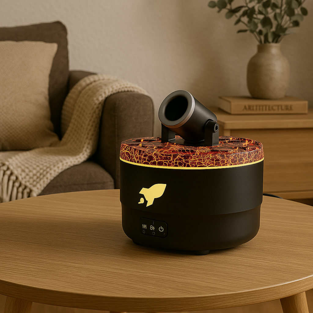 Aroma Humidifier Diffuser With Volcano Design LED Mist Machine-Humiii