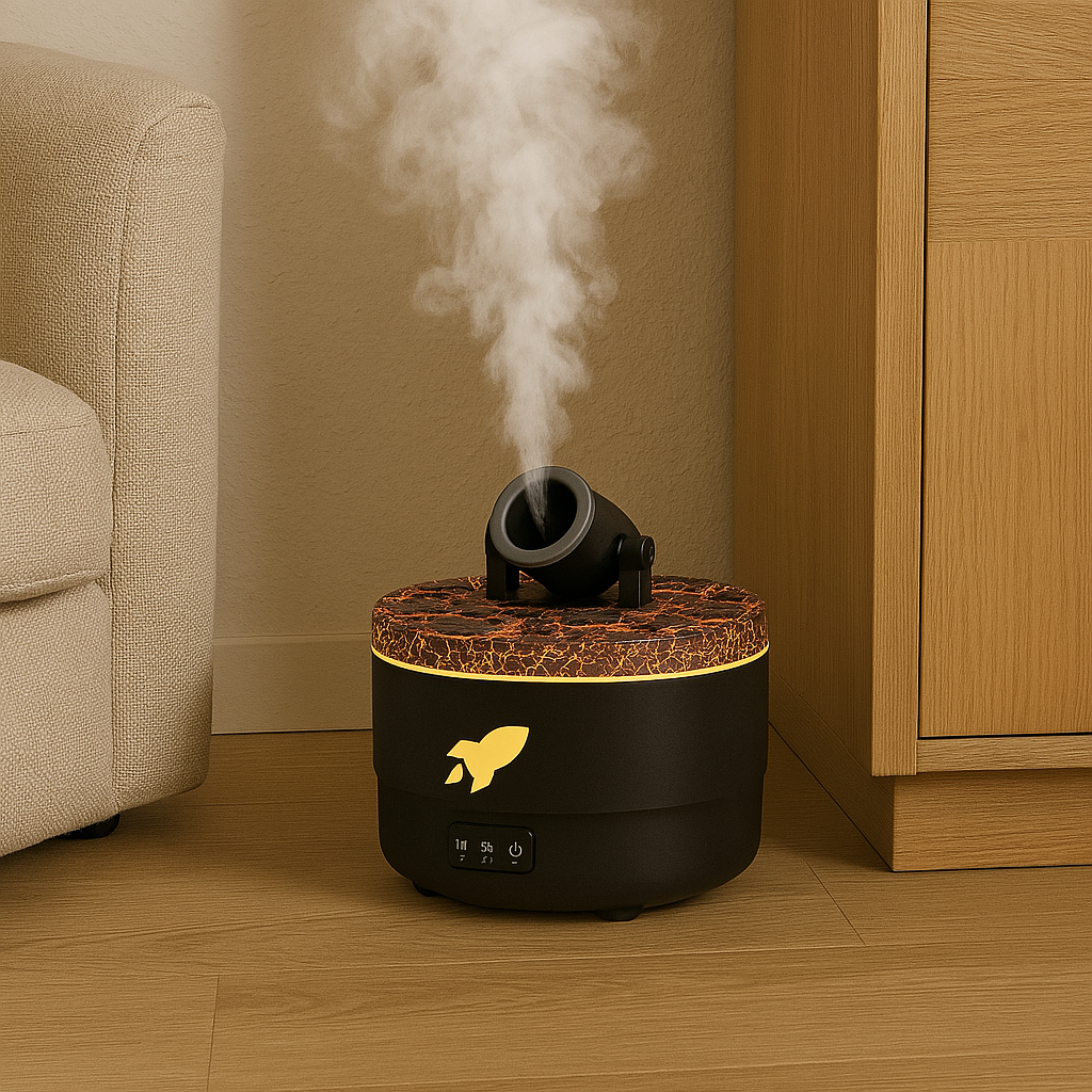 Aroma Humidifier Diffuser With Volcano Design LED Mist Machine-Humiii