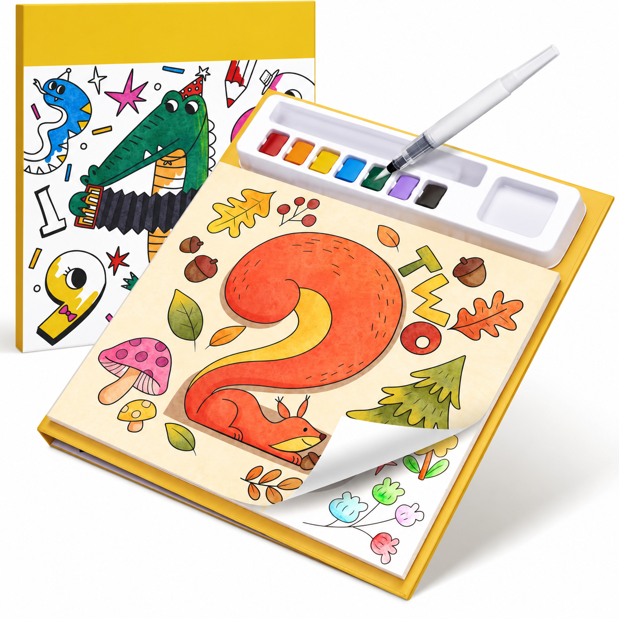 Paint With Water Coloring Book Set For Kids