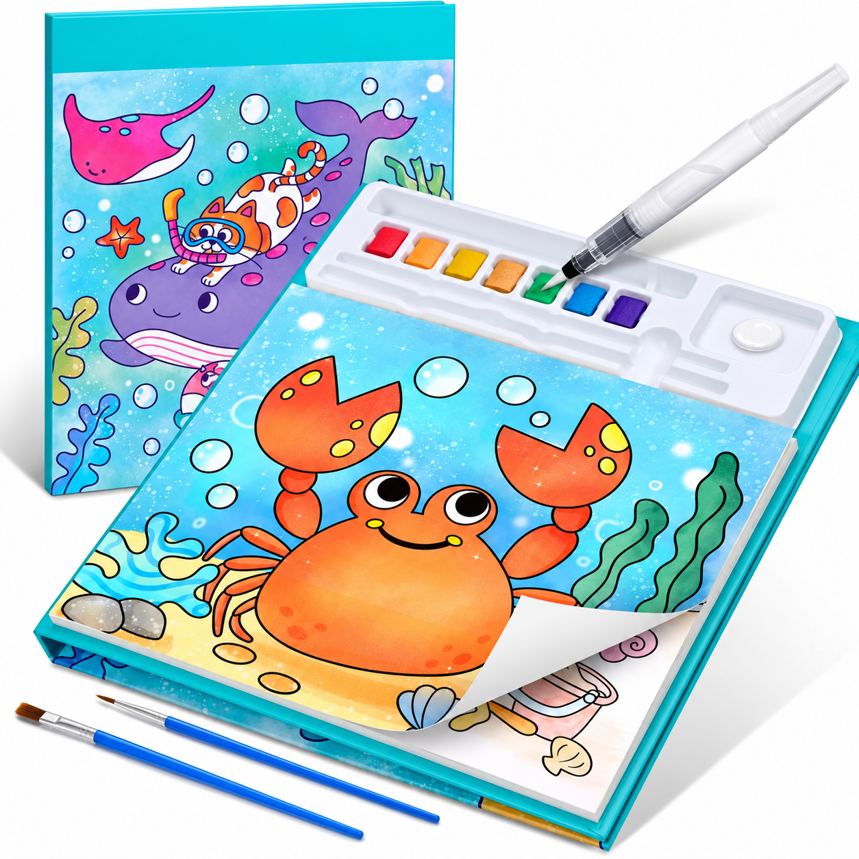 Paint With Water Coloring Book Set For Kids