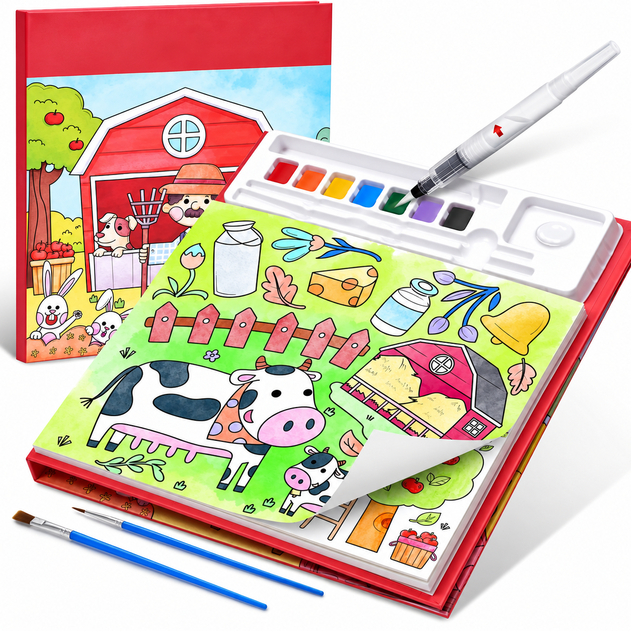 Paint With Water Coloring Book Set For Kids