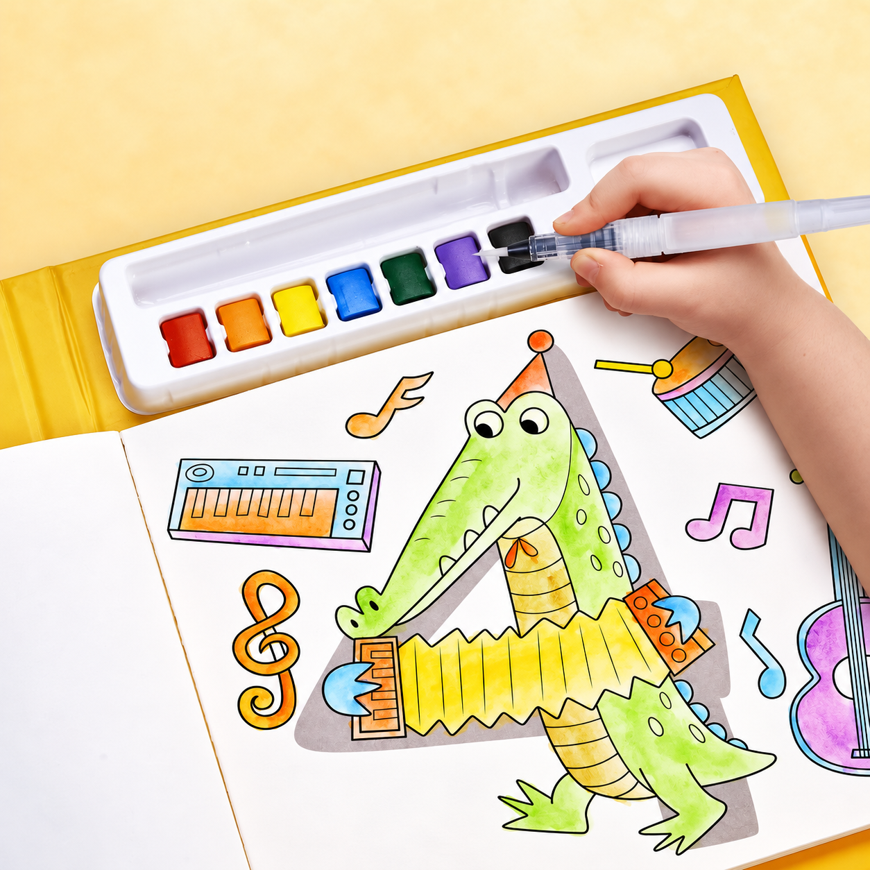 Paint With Water Coloring Book Set For Kids