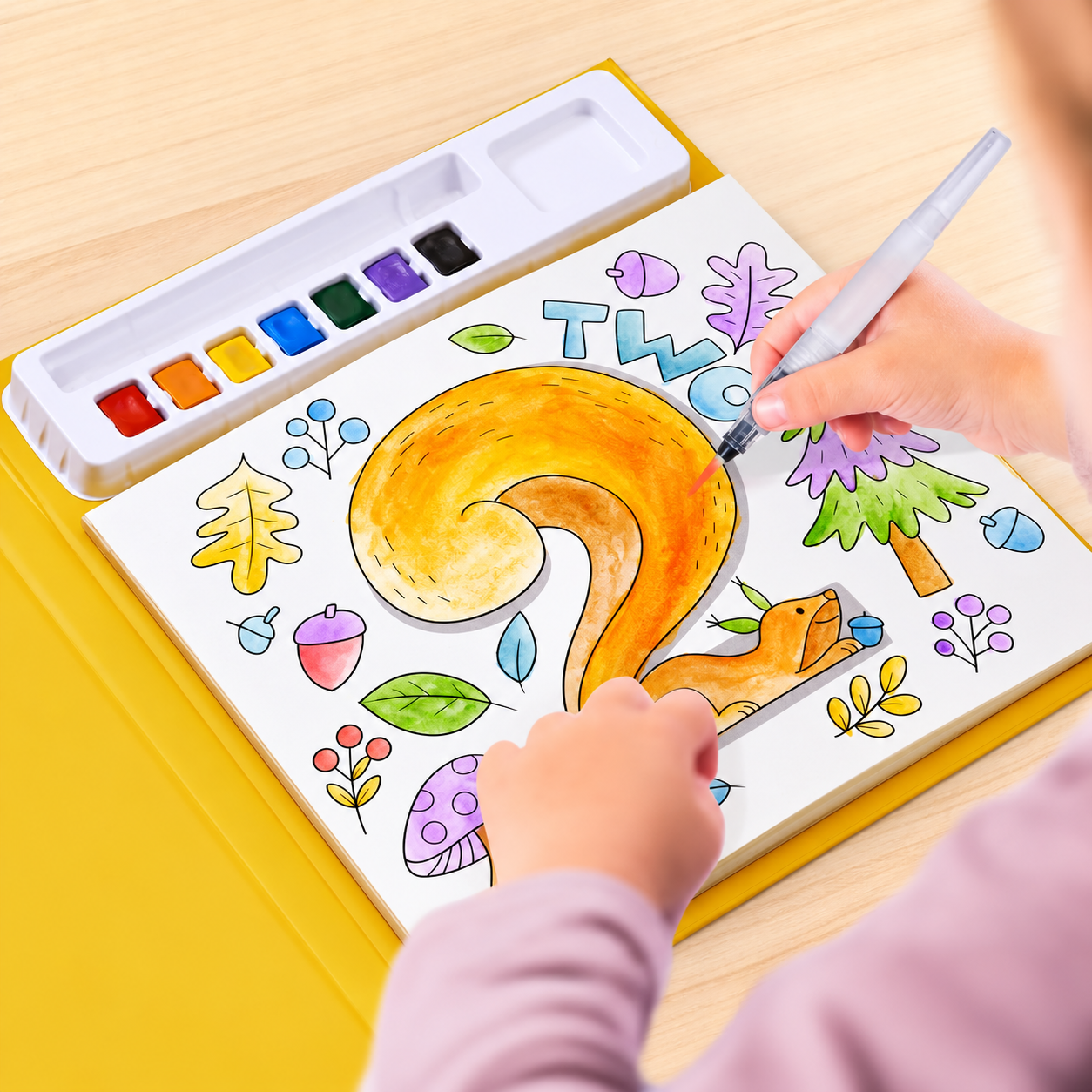 Paint With Water Coloring Book Set For Kids
