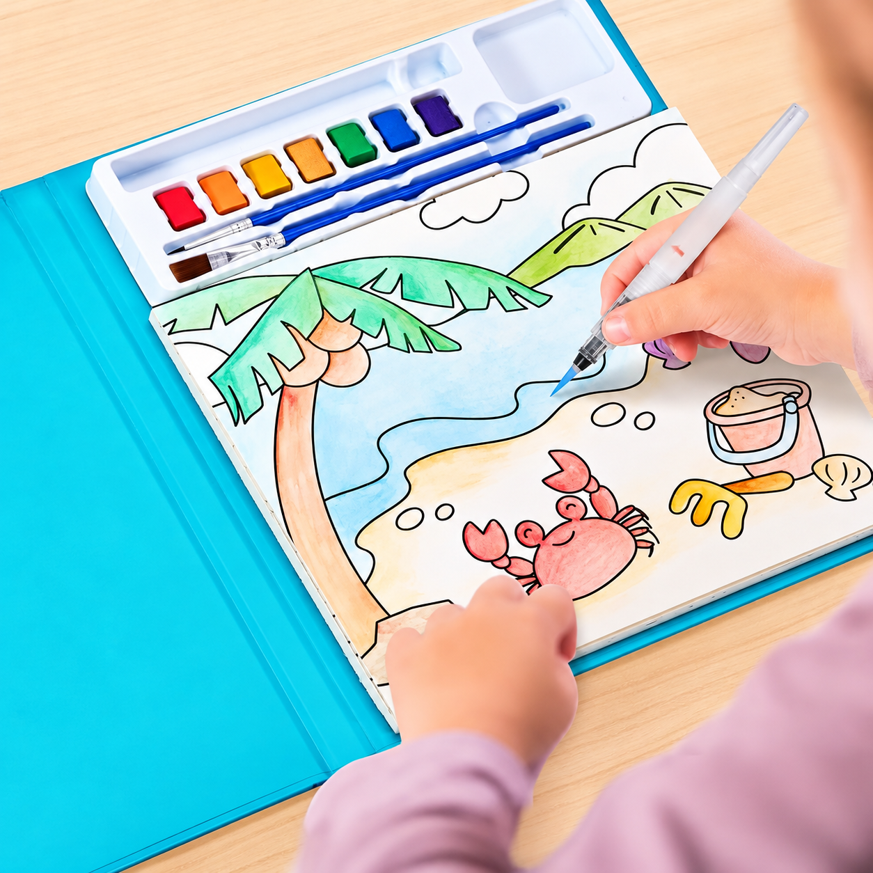 Paint With Water Coloring Book Set For Kids