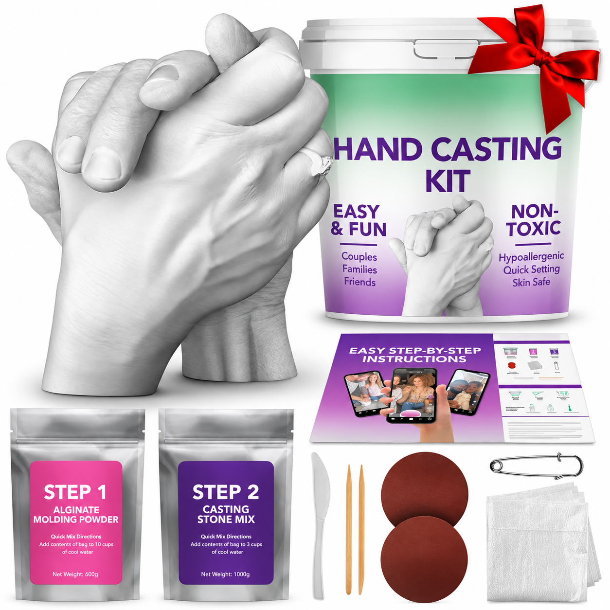 DIY Keepsake Casting Mold Kit for Couples and Weddings