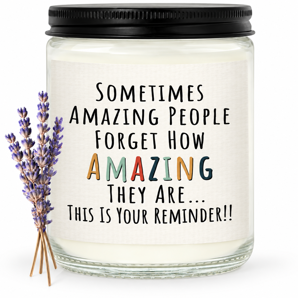 Inspirational Birthday Scented Candle with Positive Message