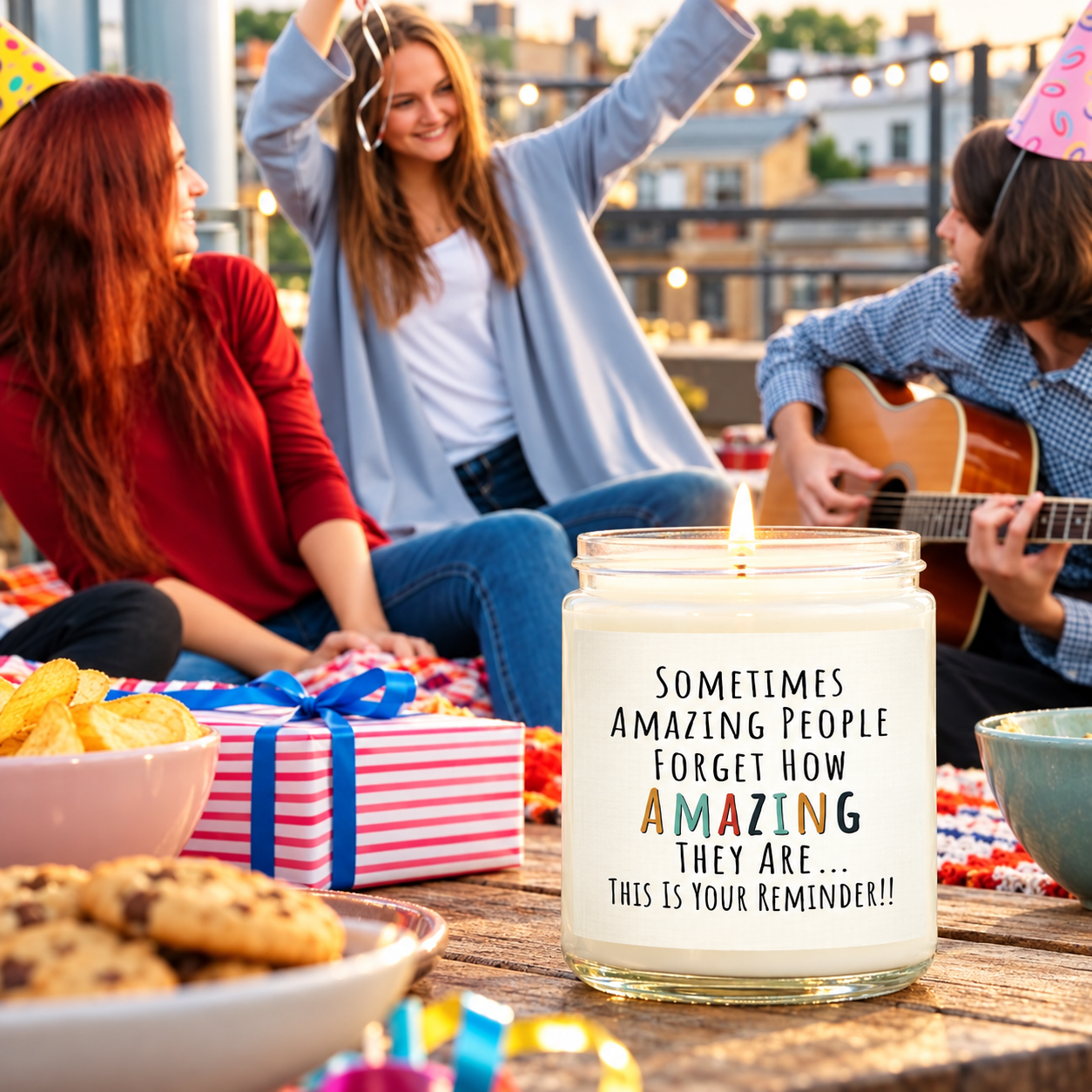 Inspirational Birthday Scented Candle with Positive Message