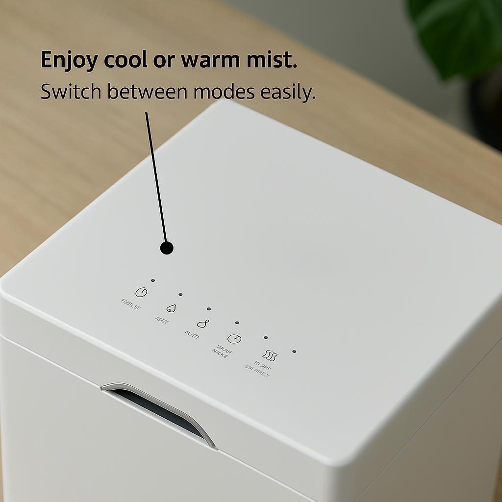 Ultrasonic Stainless Steel Easy Clean Cool Mist Humidifier-Humiii