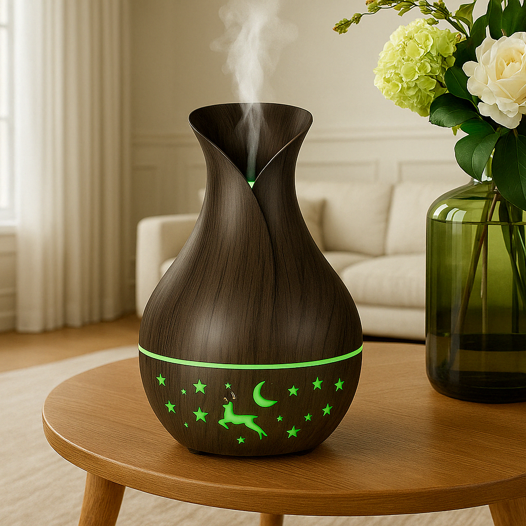 Aromatherapy Diffuser Humidifier With 200ml LED Mist Maker-Humiii