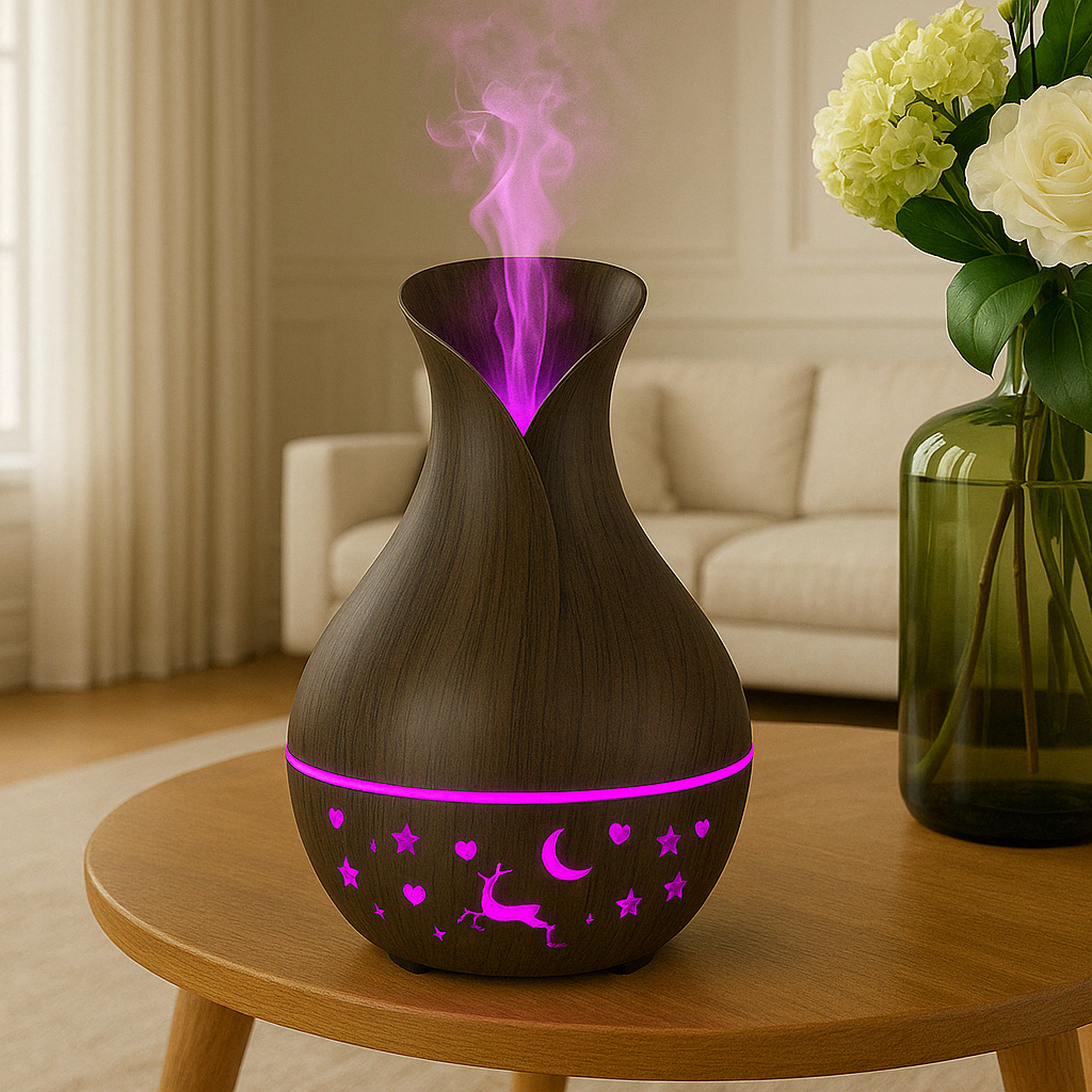 Aromatherapy Diffuser Humidifier With 200ml LED Mist Maker-Humiii