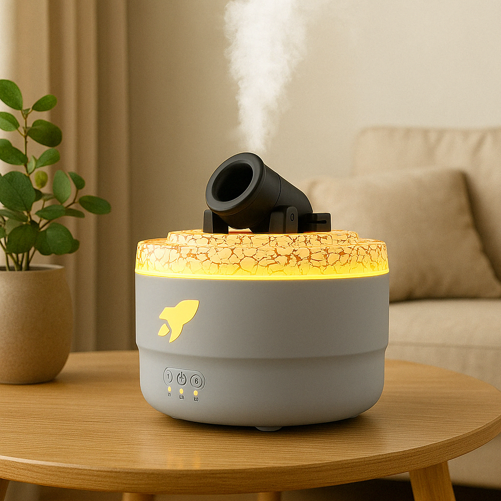 Aroma Humidifier Diffuser With Volcano Design LED Mist Machine-Humiii