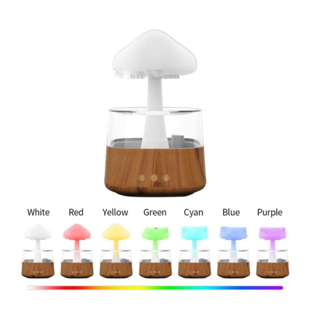 Decorative Rain Cloud Humidifier With LED Mist Essential Diffuser-Humiii