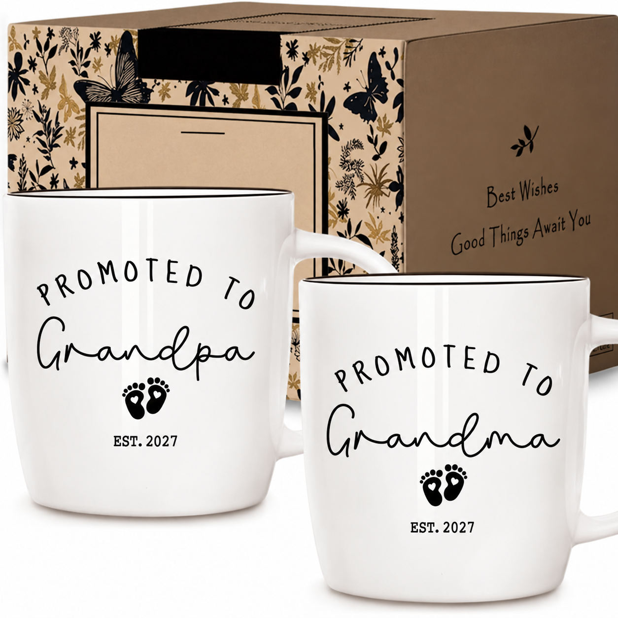13oz Ceramic Mug Set For Grandparent