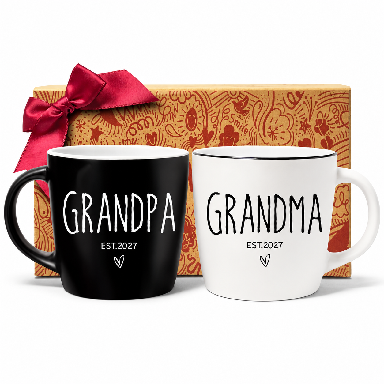 2027 Grandma And Grandpa Mug Set