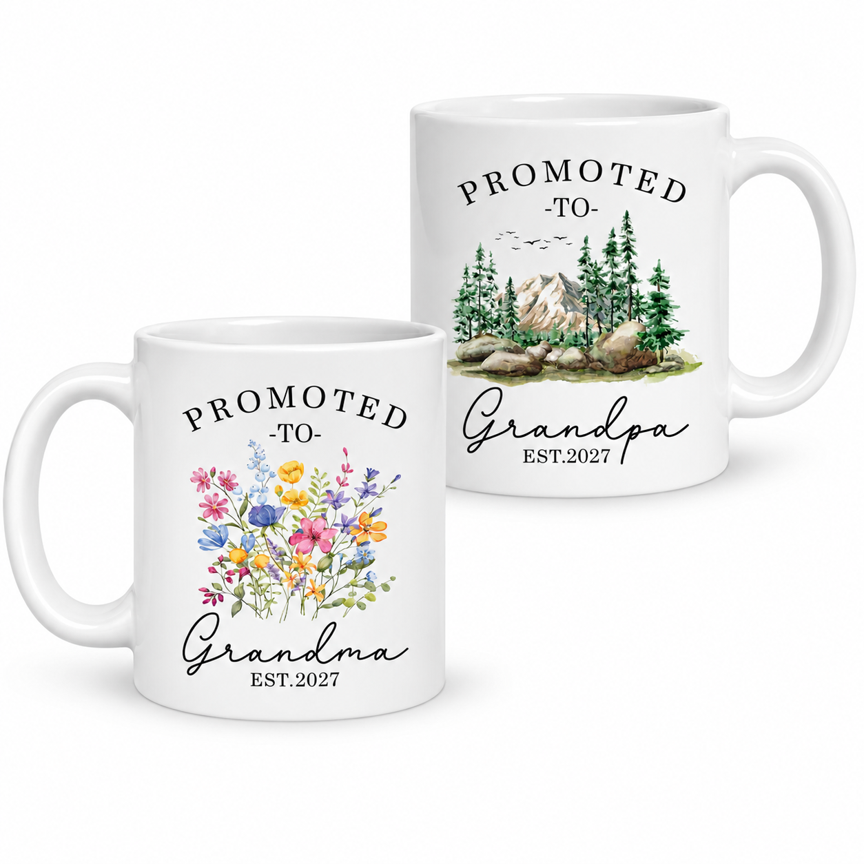 Grandparent Gift Mug Set For Christmas