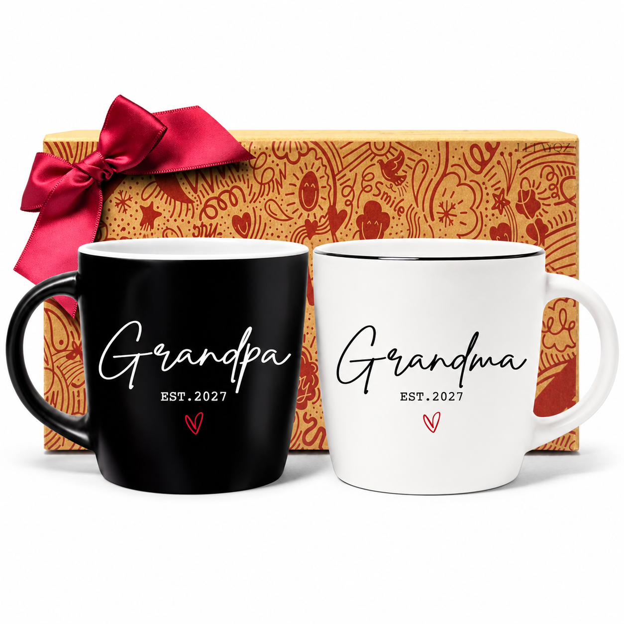 2027 Grandma And Grandpa Mug Set
