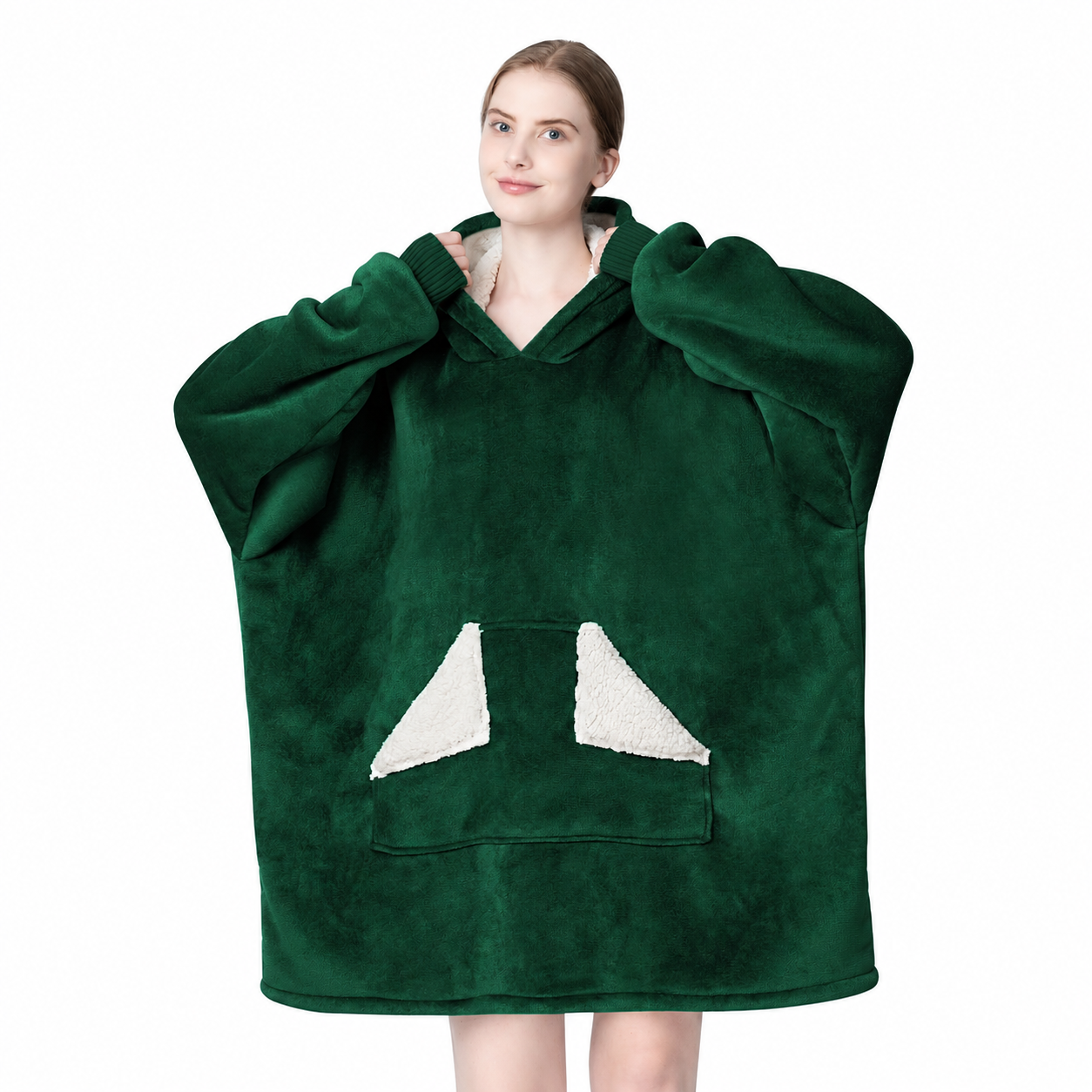 Oversized Long Sleeve Wearable Blanket Hoodie For Women