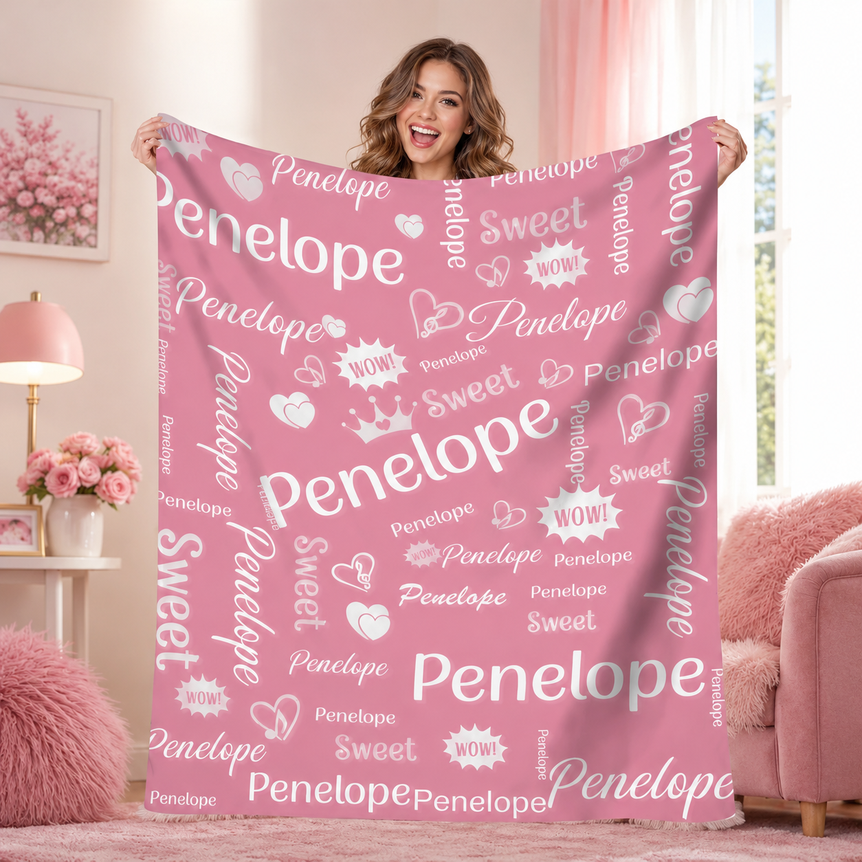 Personalized Photo And Text Blanket