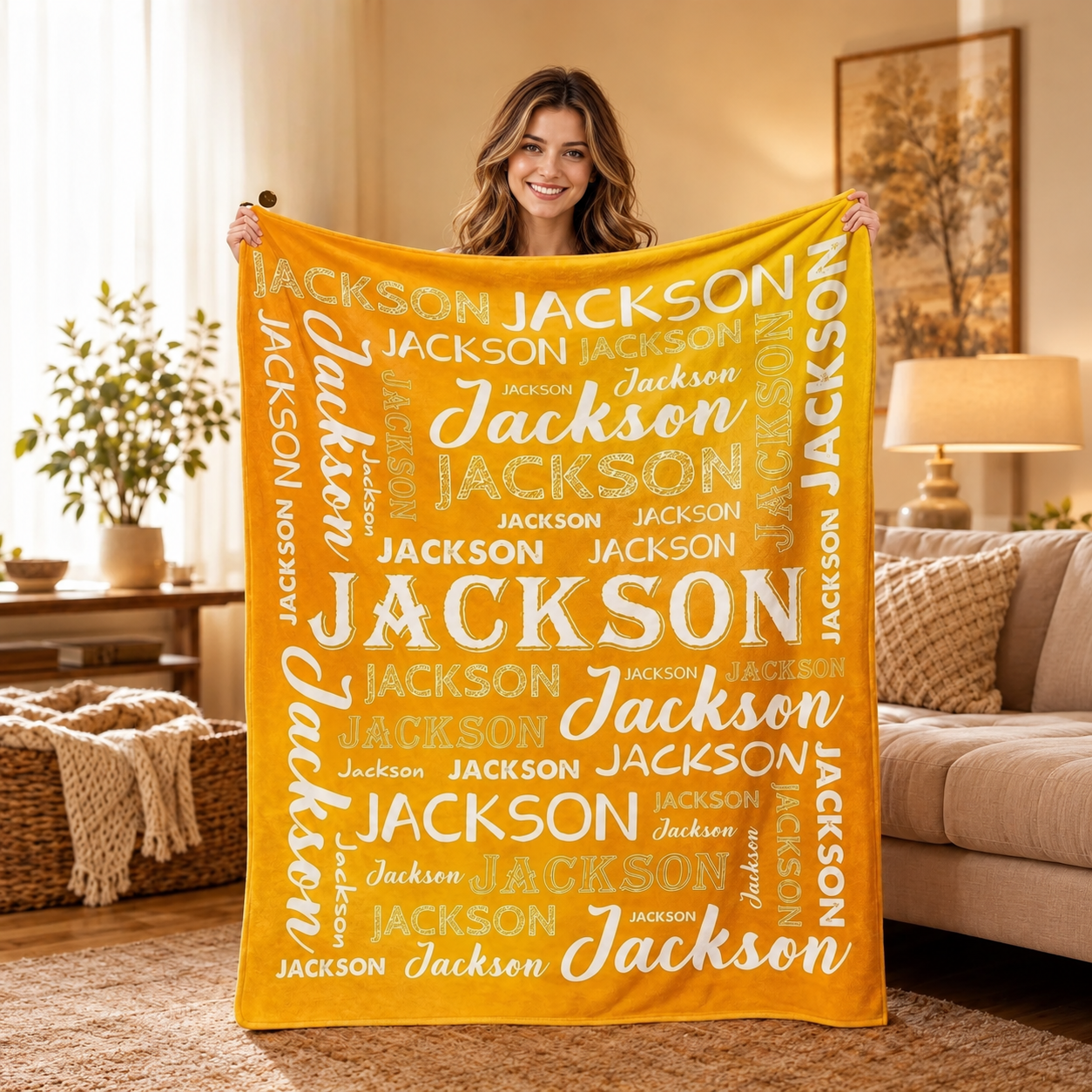 Personalized Photo And Text Blanket