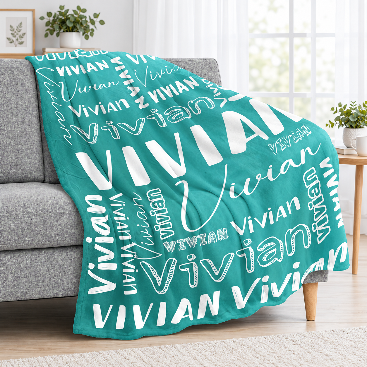 Personalized Photo And Text Blanket
