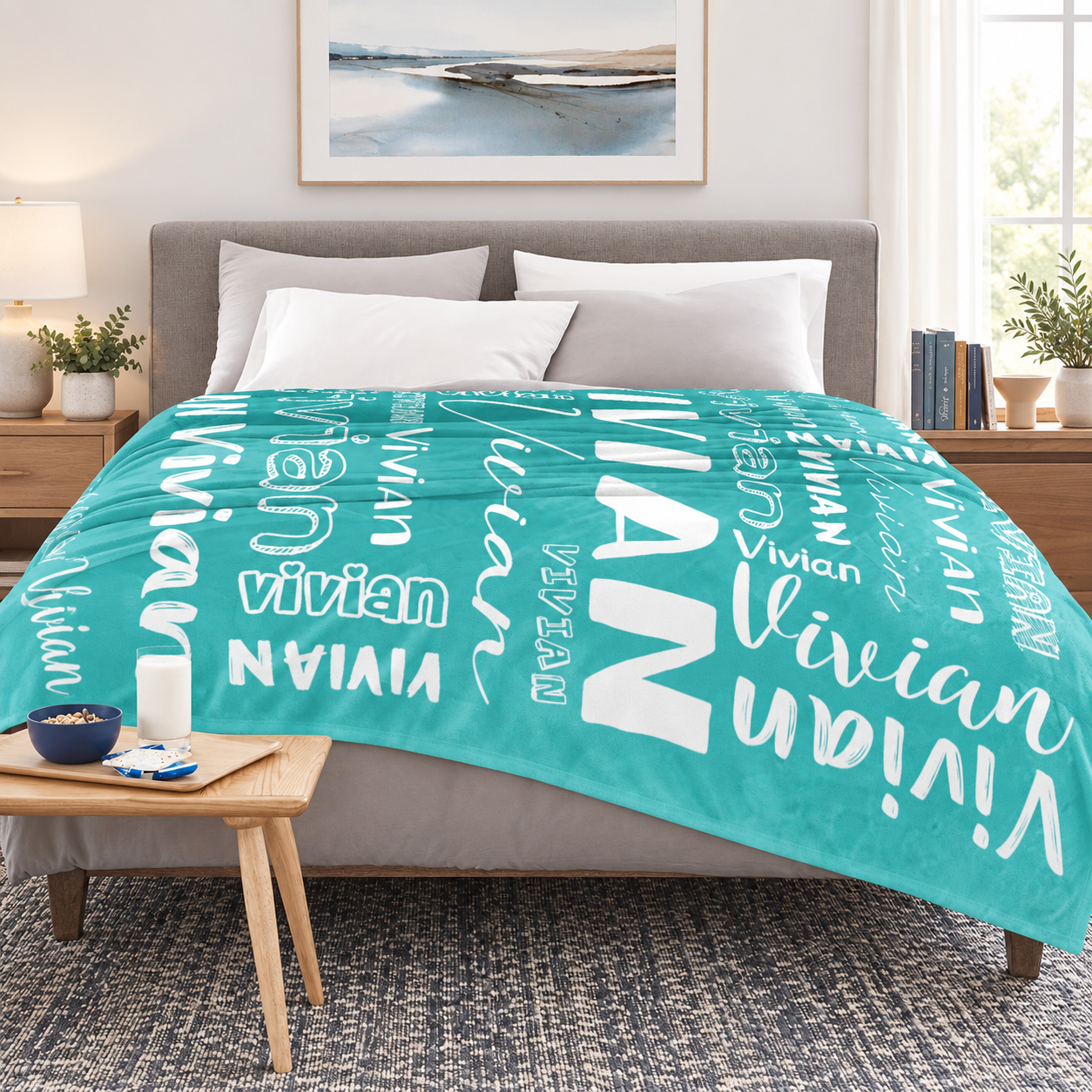Personalized Photo And Text Blanket