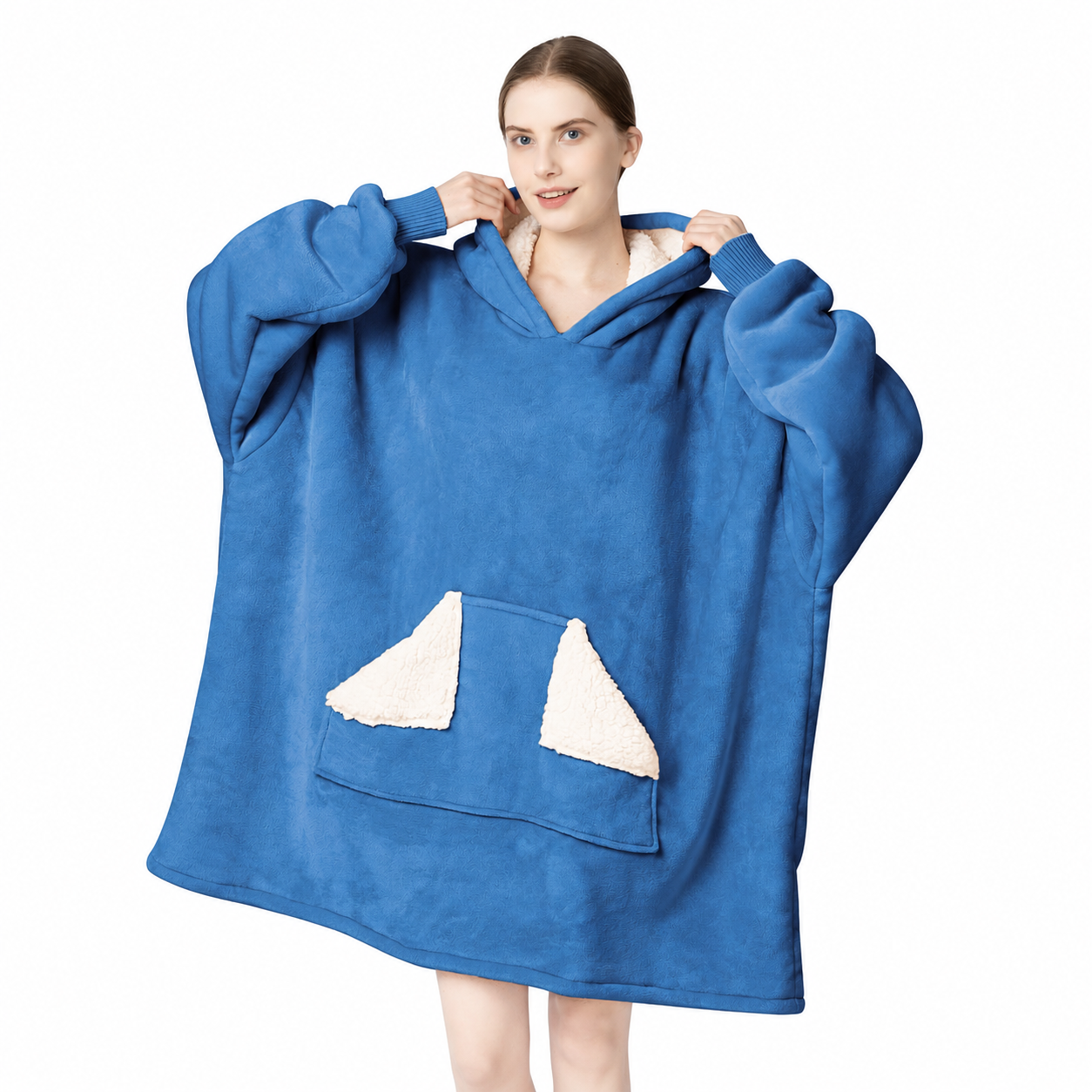 Oversized Long Sleeve Wearable Blanket Hoodie For Women