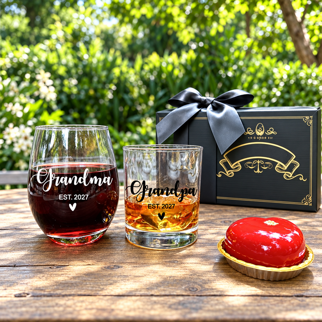 15oz Grandparents Wine Glass Set