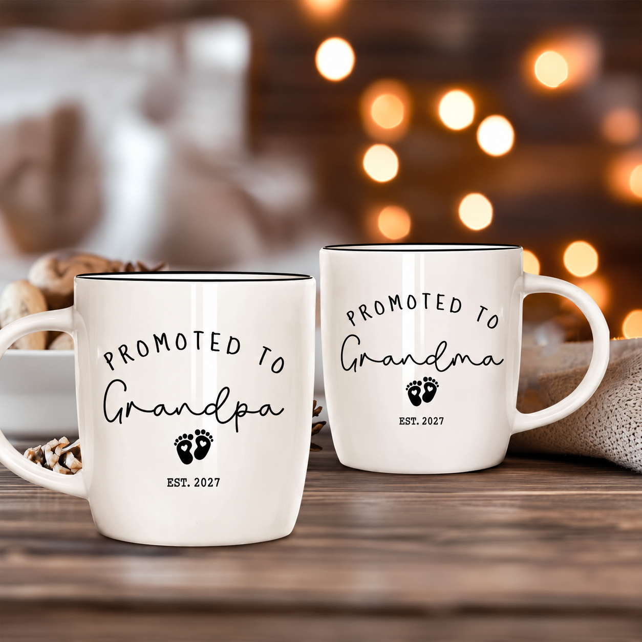 13oz Ceramic Mug Set For Grandparent