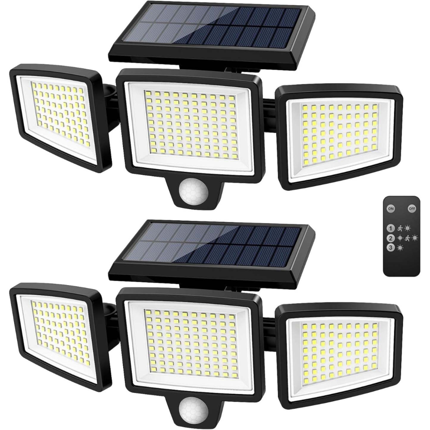 Solar Motion Sensor Floodlight Wireless LED Wall Light-Humiii
