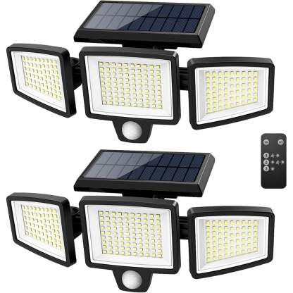 Solar Motion Sensor Floodlight Wireless LED Wall Light-Humiii