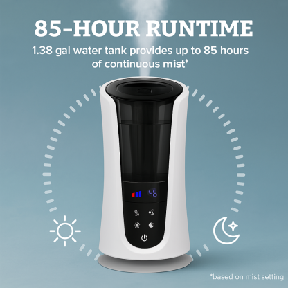 Deluxe Warm And Cool Mist Ultrasonic Humidifier-Humiii