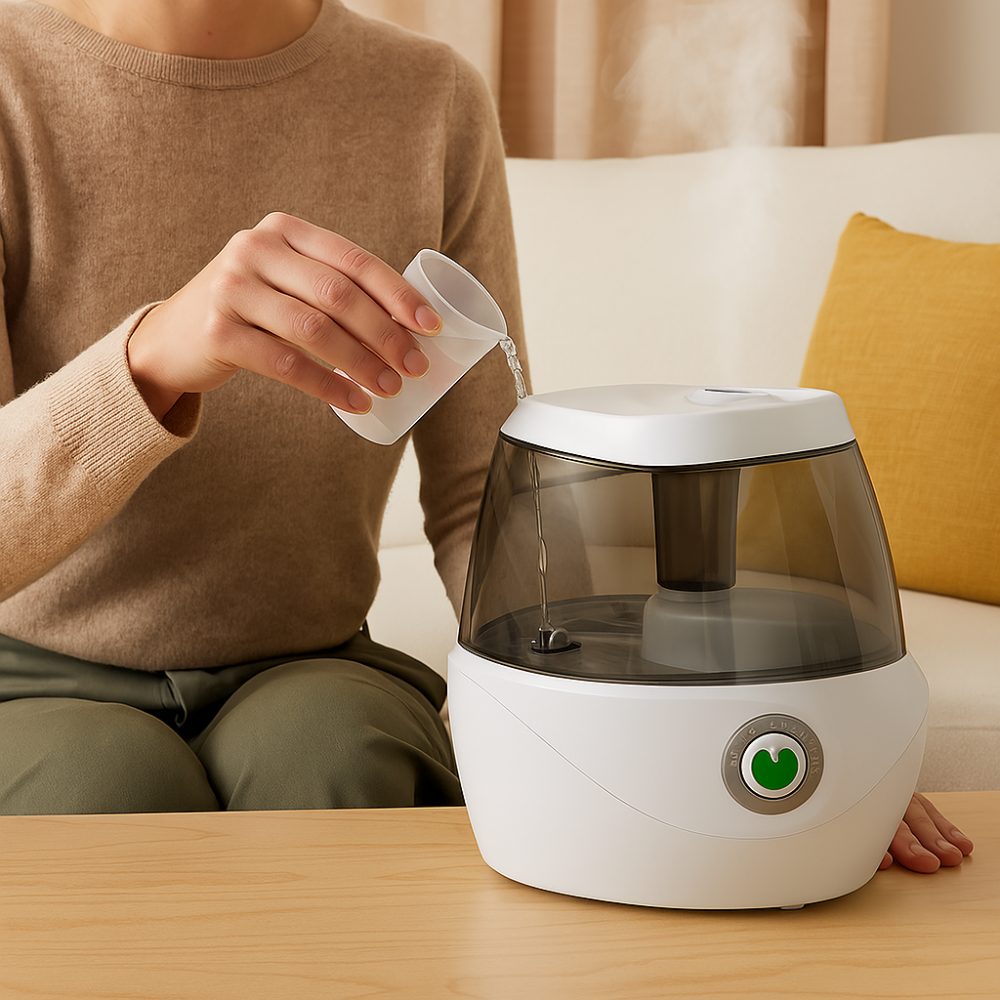 Compact Cool Mist Humidifier For Small Rooms And Filterless Design-Humiii