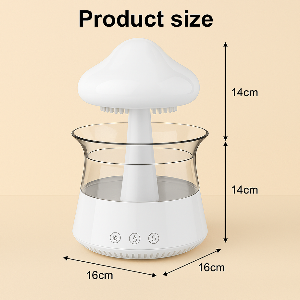 Rain Cloud Humidifier With Water Drip And Rain Sounds-Humiii
