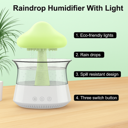 Rain Cloud Humidifier With Water Drip And Rain Sounds-Humiii