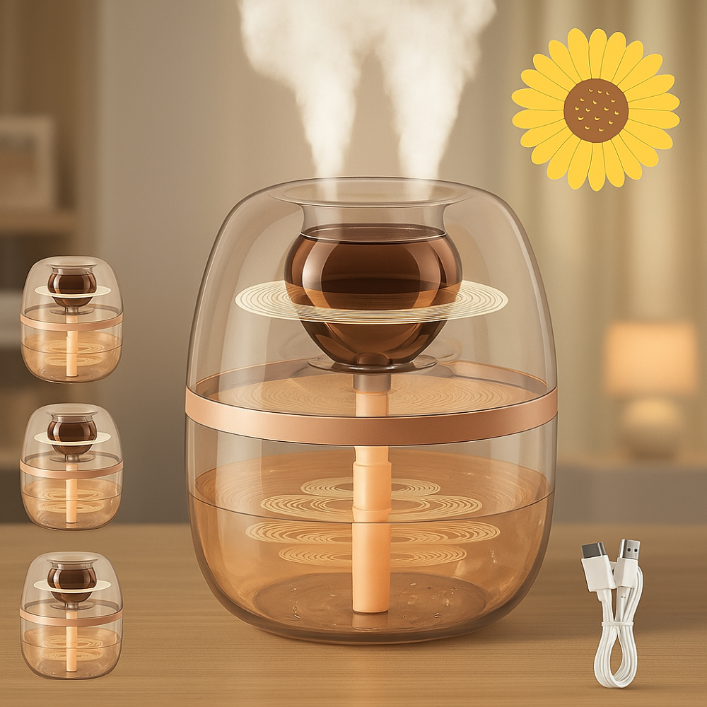 3L Humidifier Dual Nozzle USB Cool Mist Household Air Humidifier-Humiii