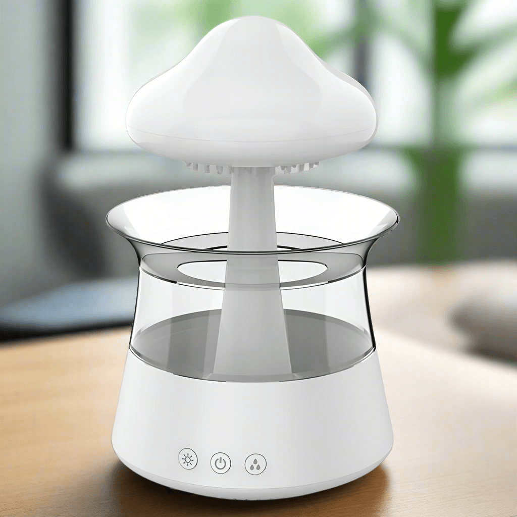 Decorative Rain Cloud Humidifier With LED Mist Essential Diffuser-Humiii