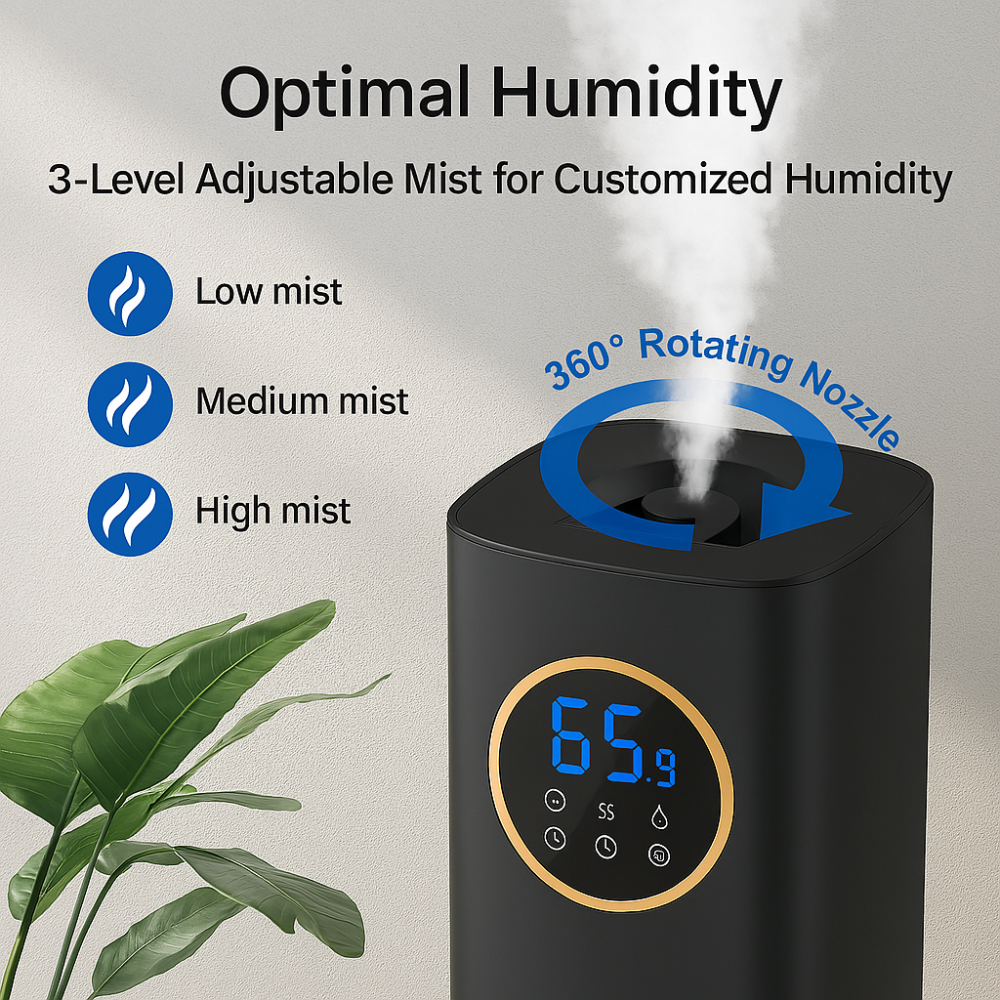 2 Point 1 Gal Top Fill Cool Mist Humidifiers For Home-Humiii