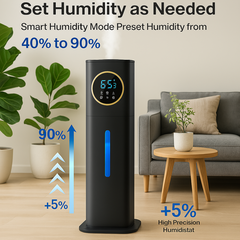 2 Point 1 Gal Top Fill Cool Mist Humidifiers For Home-Humiii